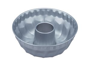 4052025380434 - Gugelhupfform Marmor- und Rührkuchen antihaftbeschichtet ø 25 cm runde Napfkuchenform Carbonstahl silber - Relaxdays