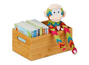 4052025383367 - Relaxdays - 1 x Aufbewahrungskiste Bambus stabil offen Ordnungsbox ohne Deckel h x b x t 14 x 30 x 20 cm Bambuskiste natur