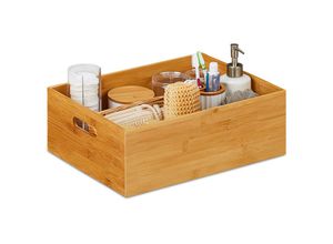 4052025383404 - Relaxdays - 1 x Aufbewahrungskiste Bambus stabil offen Ordnungsbox ohne Deckel h x b x t 14 x 40 x 30 cm Bambuskiste natur