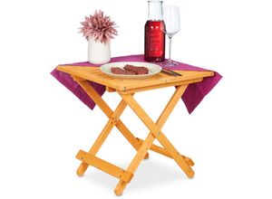 4052025386443 - Relaxdays Klapptisch aus Holz für Wohnzimmer Balkon & Terrasse tragbar stabil Beistelltisch HBT 50x50x50 cm natur