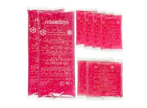 4052025395667 - Relaxdays Kühlpads 8er Set 3 Größen Kalt Warm Kompressen Kühlpacks Gel wiederverwendbare Gelkühlkompressen pink