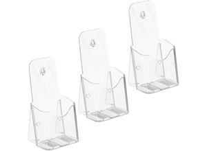4052025396732 - Flyerständer 3er Set zum Stellen & Hängen din lang Prospektständer HxBxT 195 x 11 x 85 cm transparent - Relaxdays 4052025396732 - Flyerständer 3er Set zum Stellen & Hängen din lang Prospektständer HxBxT 195 x 11 x 85 cm transparent - Relaxdays