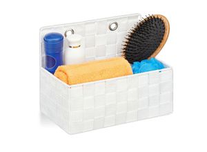 4052025400484 - 1 x Aufbewahrungskorb hängend Organizer im Bad Flur Schlafzimmer Hängeaufbewahrung HxBxT 20 x 25 x 15 cm weiß