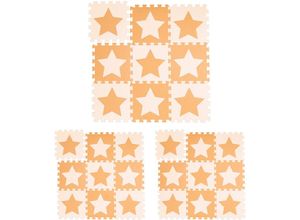 4052025402228 - 27 tlg Puzzlematte Sterne 54 Puzzleteile EVA Schaumstoff schadstofffrei Spielunterlage 24 m² orange-beige 4052025402228 - 27 tlg Puzzlematte Sterne 54 Puzzleteile EVA Schaumstoff schadstofffrei Spielunterlage 24 m² orange-beige