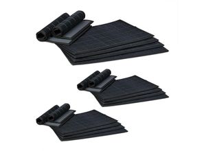 4052025418915 - Relaxdays - 18 teiliges Tischset Platzdeckchen aus Bambus rutschhemmende Unterseite Platzset abwischbar 30 x 45 cm schwarz