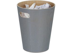 4052025427139 - Relaxdays - Papierkorb Holz runder Mülleimer mit Griff 75 l ohne Deckel HxD 28 x 23 cm Abfalleimer Büro dunkelgrau 4052025427139 - Relaxdays - Papierkorb Holz runder Mülleimer mit Griff 75 l ohne Deckel HxD 28 x 23 cm Abfalleimer Büro dunkelgrau