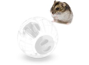 4052025437855 - Hamsterball ø 185 cm Laufkugel für Hamster & Mäuse Kunststoff Nagerspielzeug zum Laufen transparent weiß - Relaxdays