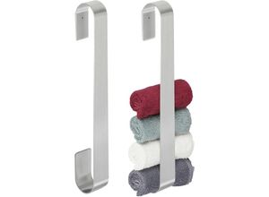 4052025440121 - Relaxdays - 2 x Handtuchhalter ohne Bohren Edelstahl 45 cm selbstklebende Handtuchstange Gästehandtuchhalter Bad silber 4052025440121 - Relaxdays - 2 x Handtuchhalter ohne Bohren Edelstahl 45 cm selbstklebende Handtuchstange Gästehandtuchhalter Bad silber