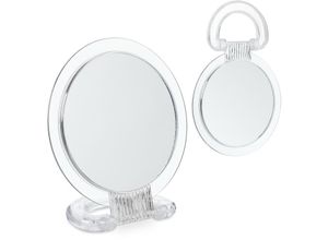 4052025440190 - Spiegel Klappgriff 2er Set doppelseitiger Handspiegel 2-fach Vergrößerung halten & aufstellen transparent - Relaxdays 4052025440190 - Spiegel Klappgriff 2er Set doppelseitiger Handspiegel 2-fach Vergrößerung halten & aufstellen transparent - Relaxdays