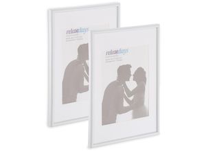 4052025444365 - 2 x Bilderrahmen Din A4 Passepartout 15x20 cm Glasscheibe Fotorahmen zum Stellen oder Hinhängen Rahmen weiß 4052025444365 - 2 x Bilderrahmen Din A4 Passepartout 15x20 cm Glasscheibe Fotorahmen zum Stellen oder Hinhängen Rahmen weiß