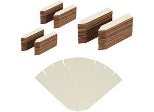 4052025444983 - Relaxdays - 180 x Pflanzenstecker im Set zum Beschriften Kräutergarten & Pflanzen 105 cm lang Holz Steckschilder natur