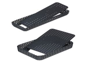 4052025446550 - Relaxdays - Tarteform 2er Set mit Hebeboden & Löchern 2 Größen antihaftbeschichtet rechteckige Quicheform anthrazit 4052025446550 - Relaxdays - Tarteform 2er Set mit Hebeboden & Löchern 2 Größen antihaftbeschichtet rechteckige Quicheform anthrazit