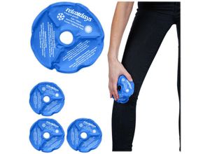 4052025452452 - Kühlpads Knie 4er Set Kalt Warm Kompressen wiederverwendbar Kühlpack mit Aussparung für Kniescheibe blau - Relaxdays