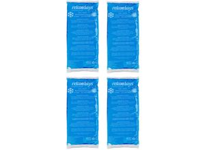 4052025452537 - Kühlpads 4er Set Kalt-Warm-Kompressen 12 x 29 cm Erste Hilfe wiederverwendbare Gelkühlkompressen blau - Relaxdays