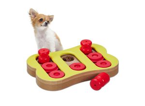 4052025455354 - Intelligenzspielzeug für Hunde Leckerli verstecken interaktives Hundespielzeug Intelligenz mdf mehrfarbig - Relaxdays