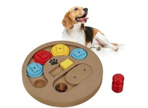 4052025455408 - Intelligenzspielzeug für Hunde Leckerli verstecken Futterspielzeug interaktiv Schnüffelspiel mehrfarbig - Relaxdays