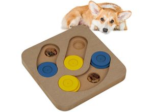 4052025455439 - Intelligenzspielzeug für Hunde Leckerli verstecken interaktives Hundespielzeug Intelligenz mdf mehrfarbig - Relaxdays