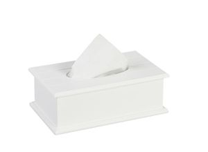 4052025457853 - Taschentuchbox Kosmetiktücherbox eckige Tuchbox Taschentücher hbt 95x27x16 cm Papiertuchspender weiß - Relaxdays