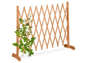 4052025459420 - Rankgitter Holz ausziehbar bis 275 cm Rankhilfe Kletterpflanzen Scherengitter freistehend Garten orange - Relaxdays