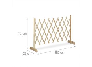 4052025459451 - Rankgitter Holz ausziehbar bis 180 cm Rankhilfe Kletterpflanzen Scherengitter freistehend Garten natur - Relaxdays