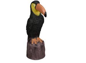 4052025462345 - Relaxdays - Gartenfigur Vogel hbt 35 x 10 x 19 cm zum Hinstellen Kunststoff wetterfeste Gartendeko schwarz braun