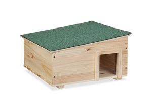 4052025467838 - Igelhaus Holz Igelhotel mit Boden 2 Kammern Winterquartier für Igel Garten hbt 215 x 40 x 40 cm natur - Relaxdays