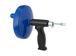 4052025470913 - Rohrreinigungsspirale 6 m für Waschbecken wc Dusche Badewanne Abflussreiniger Spirale blau schwarz - Relaxdays