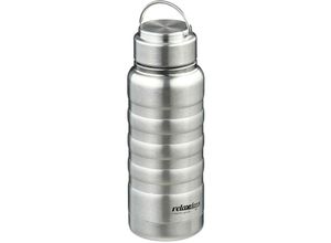 4052025475857 - Relaxdays - Trinkflasche Edelstahl 400 ml auslaufsicher Kalt- & Heißgetränke Vakuum Isolierflasche outdoor silber