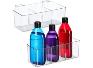 4052025479350 - Relaxdays Schranktür Organizer 2er Set Einhängekorb für Küche & Bad HBT 10 x 255 x 125 cm Kunststoff transparent