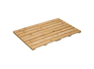 4052025487362 - Relaxdays Bambus Badematte 60 x 40 cm rutschfeste Duschmatte Dusche Sauna indoor & outdoor Baderost faltbar natur