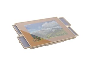 4052025502478 - Puzzlebrett mit 4 Schubladen Puzzle bis 1500 Teile neigbar aus Holz Puzzlematte Puzzleplateau natur bunt - Relaxdays