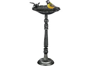 4052025881535 - Relaxdays - Vogeltränke stehend antiker Stil Gusseisen Garten & Balkon Vogelfutterstelle für Wildvögel silber schwarz 4052025881535 - Relaxdays - Vogeltränke stehend antiker Stil Gusseisen Garten & Balkon Vogelfutterstelle für Wildvögel silber schwarz