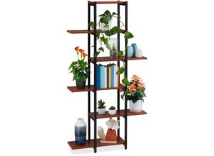 4052025885472 - Pflanzenregal Blumentreppe 6 Ablagen hbt 150x78x24 cm Stahl & mdf Blumenregal innen schwarz dunkelbraun - Relaxdays 4052025885472 - Pflanzenregal Blumentreppe 6 Ablagen hbt 150x78x24 cm Stahl & mdf Blumenregal innen schwarz dunkelbraun - Relaxdays
