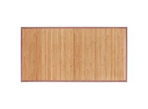 4052025886745 - Bambusmatte 61x122cm feuchtigkeitsresistent rutschfest Bambus Fußmatte Bad Flur Küche Badteppich natur - Relaxdays