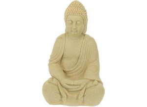 4052025896690 - Relaxdays - xl Buddha Figur sitzend 50 cm hoch Feng Shui Outdoor Garten Dekofigur wetterfest Zen Buddha Statue sand