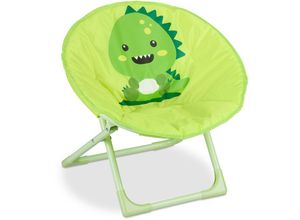 4052025898519 - Moonchair Kinder klappbarer Mondstuhl In- & Outdoor Kinderklappsessel Monster hbt 485 x 51 x 48 cm gelb - Relaxdays