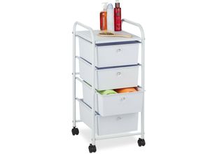 4052025899950 - Badrollwagen 4 Schubladen Metall & Kunststoff Rollcontainer Bad Kosmetik hbt 74 x 33 x 39 cm weiß - Relaxdays 4052025899950 - Badrollwagen 4 Schubladen Metall & Kunststoff Rollcontainer Bad Kosmetik hbt 74 x 33 x 39 cm weiß - Relaxdays