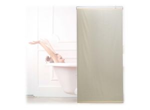 4052025900809 - Duschrollo 80x240 cm Seilzugrollo für Dusche & Badewanne Decke & Fenster Badrollo wasserabweisend beige - Relaxdays