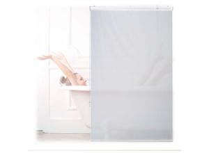 4052025900915 - Duschrollo 100x240 cm Seilzugrollo für Dusche & Badewanne Decke & Fenster Badrollo wasserabweisend weiß - Relaxdays