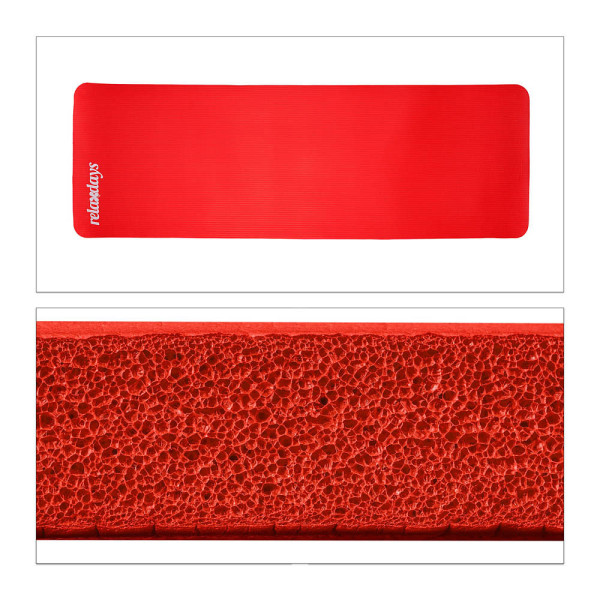 4052025908928 - relaxdays Yogamatte rot 600 x 1800 x 10 cm