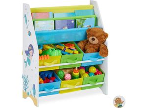 4052025911591 - Kinderregal Meer Motiv 6 Boxen 2 Fächer Kinderzimmer Spielzeug Aufbewahrung hbt 74 x 62 x 315 cm bunt - Relaxdays 4052025911591 - Kinderregal Meer Motiv 6 Boxen 2 Fächer Kinderzimmer Spielzeug Aufbewahrung hbt 74 x 62 x 315 cm bunt - Relaxdays