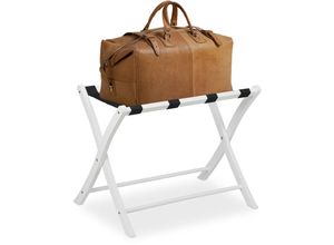 4052025913151 - Relaxdays Kofferständer Holz klappbar Gepäckablage Kofferaufbewahrung für Reisegepäck HxBxT 525x665x48 cm weiß