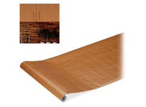 4052025913915 - Klebefolie für DIYs Renovierungen Möbel & Küche Dekofolie selbstklebend Holzoptik pvc 45x200 cm braun - Relaxdays