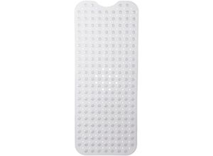 4052025914615 - Badewannenmatte extra große Badewanneneinlage mit Saugnäpfen waschbare Wannenmatte 97 x 39 cm transparent - Relaxdays