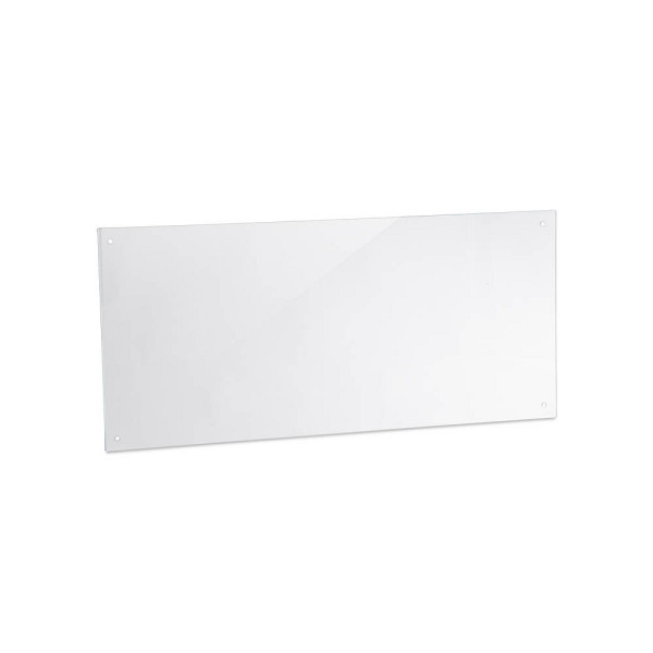 4052025914813 - Spritzschutz Küche Sicherheitsglas Kochnische Fliesenschutz Herdblende 90x40 cm Wandmontage transparent - Relaxdays