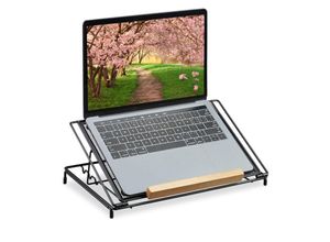 4052025915469 - Relaxdays - Laptop Ständer 13 Zoll Metall Mesh Notebook Ständer belüftet verstellbar schwarz