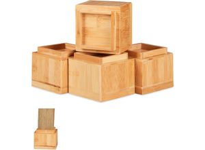 4052025916176 - Möbelerhöher 4er Set Erhöhung um 85 cm für Tische Stühle und andere Möbel HxBxT 10x115x115 cm natur - Relaxdays