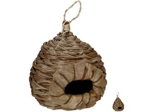 4052025919917 - Vogelnest dekorativer Nistkasten hängend Kokosfaser geflochten Garten Balkon Nest HxD 31 x 20 cm natur - Relaxdays