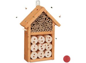 4052025921552 - Relaxdays - Insektenhotel Bausatz Insektenhaus für Käfer Bienen & Florfliegen zum Selberbauen 26 x 16 x 6 cm gelb