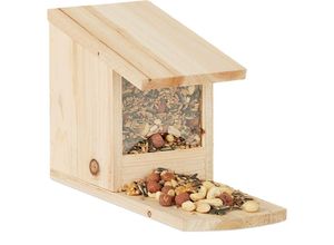 4052025931612 - Relaxdays Eichhörnchen Futterhaus Futterkasten für Eichhörnchen zum Aufstellen Holz HBT 175 x 12 x 25 cm natur